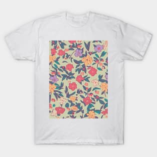 Floral Pattern 90' lofi: Lofi Blossom Haven T-Shirt